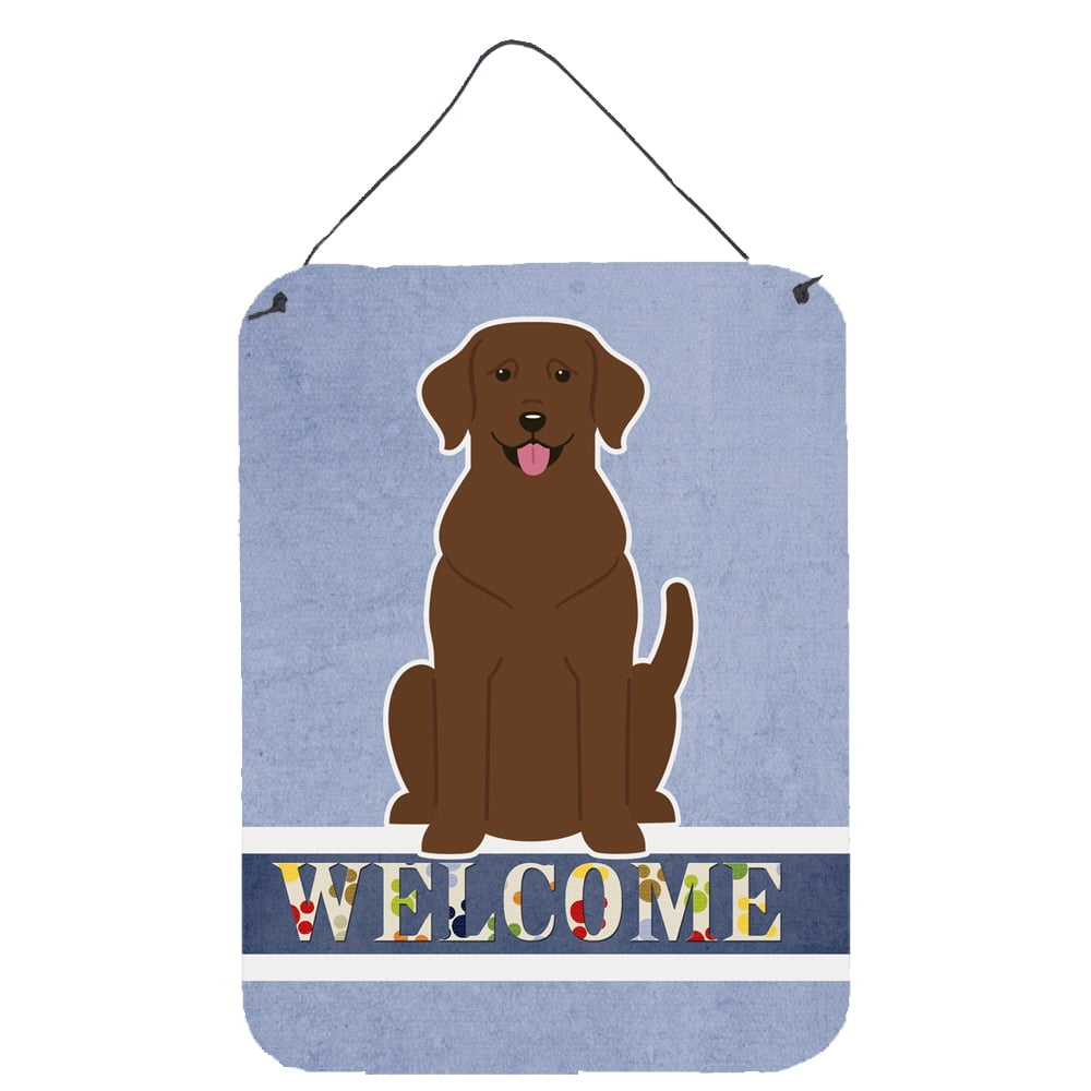 Chocolate Labrador Welcome Wall or Door Hanging Prints