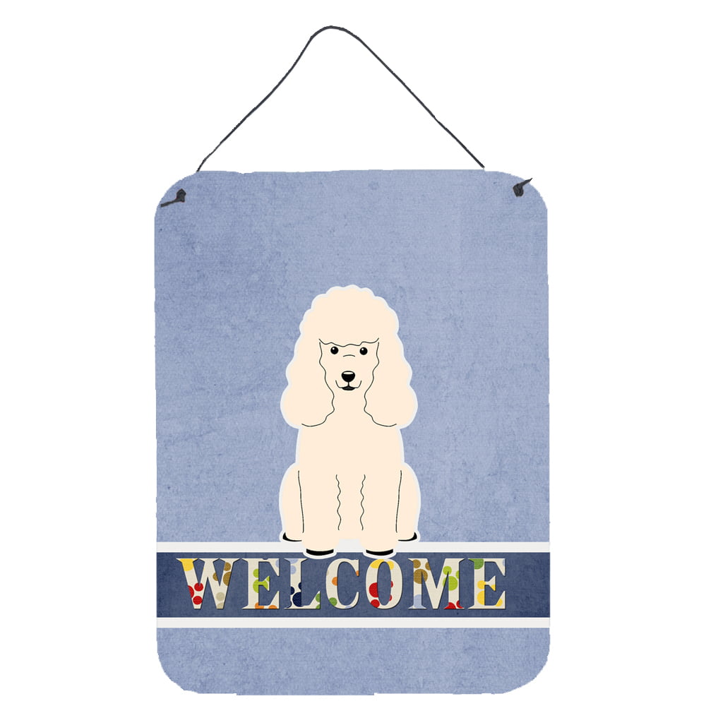Poodle White Welcome Wall or Door Hanging Prints