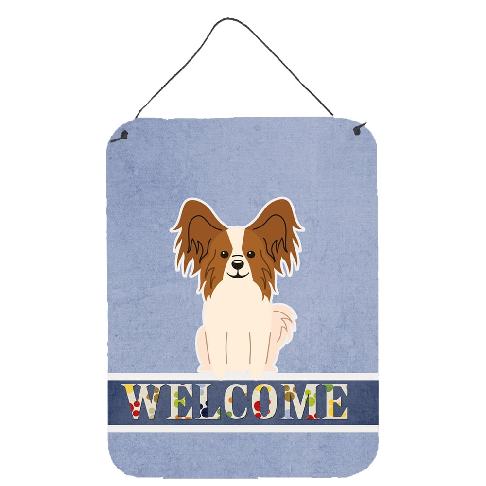 Papillon Red White Welcome Wall or Door Hanging Prints