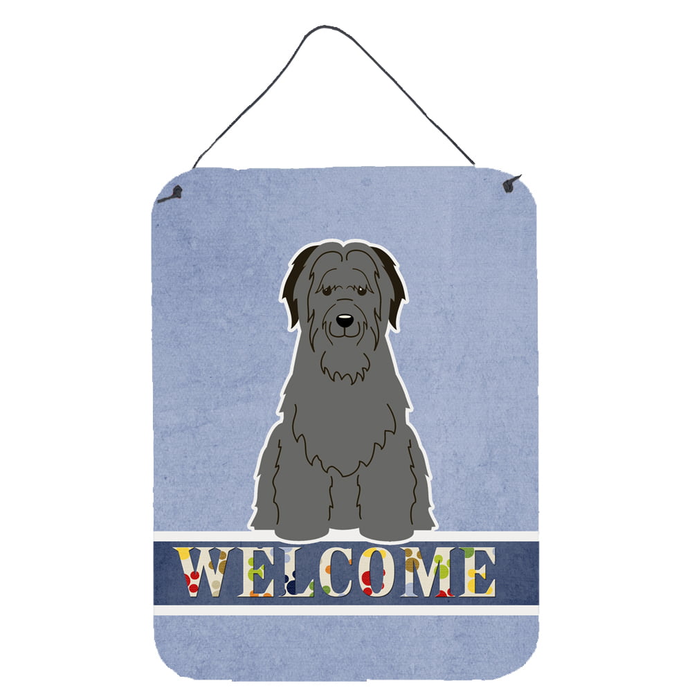 Briard Black Welcome Wall or Door Hanging Prints