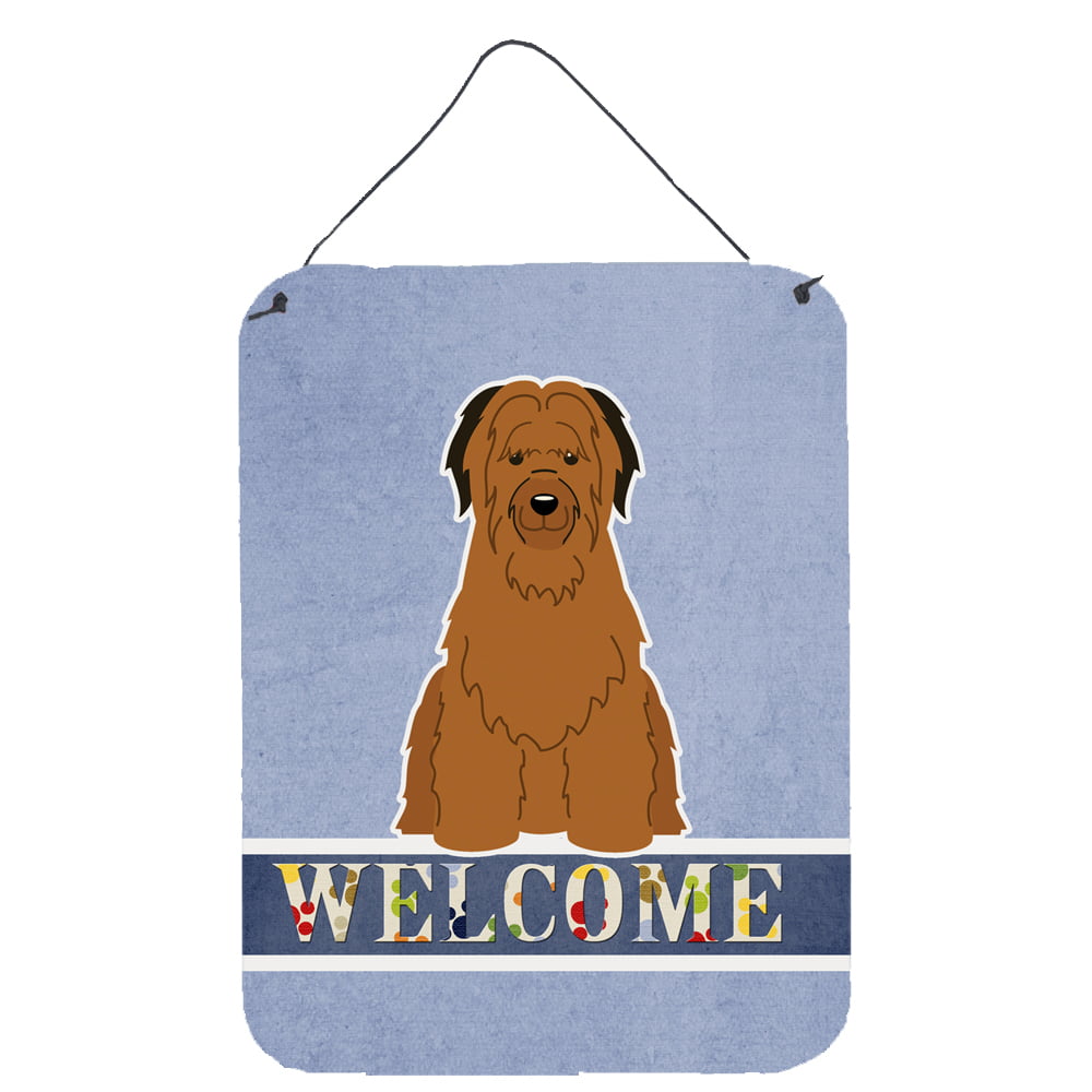 Briard Brown Welcome Wall or Door Hanging Prints