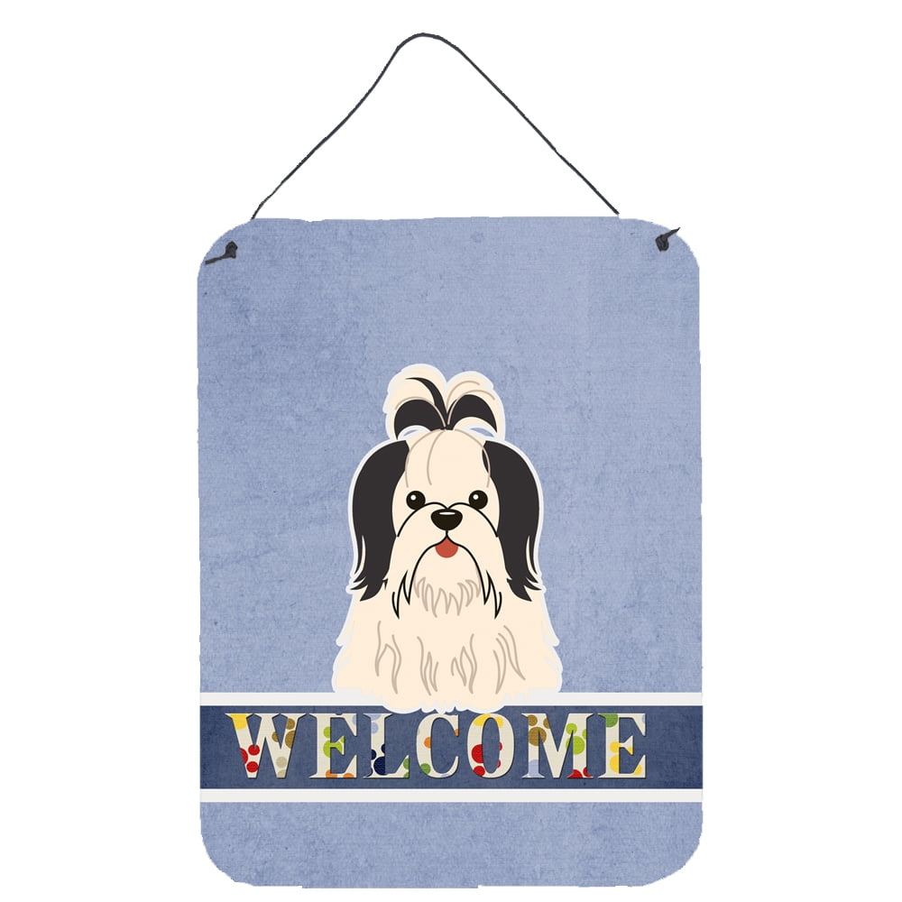Shih Tzu Black White Welcome Wall or Door Hanging Prints