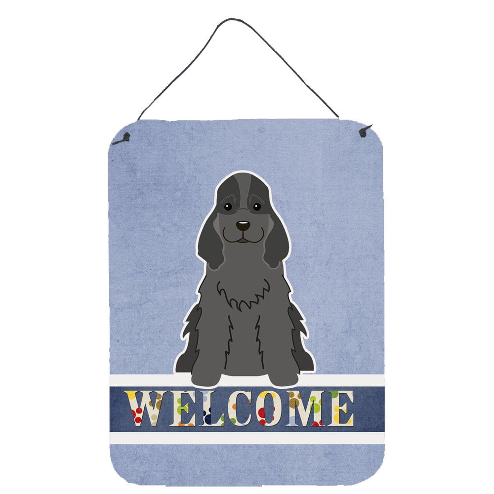 Cocker Spaniel Black Welcome Wall or Door Hanging Prints