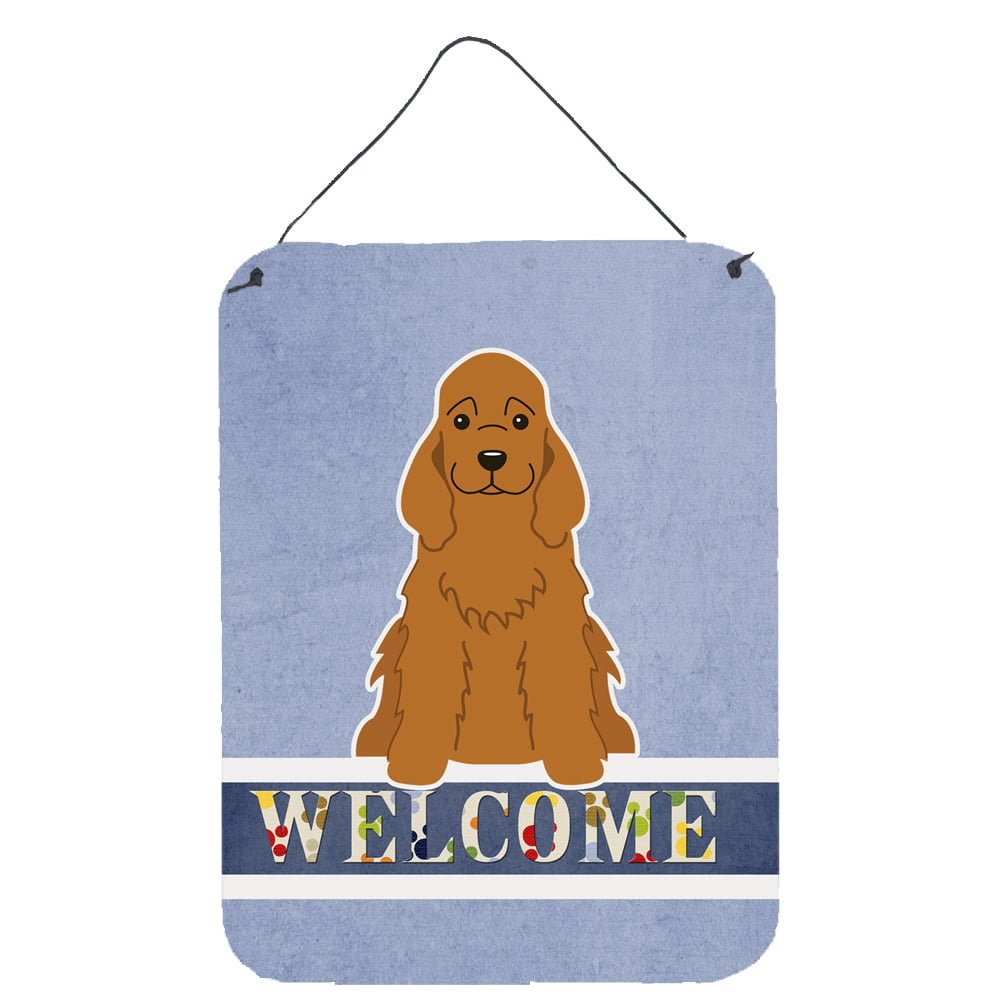 Cocker Spaniel Red Welcome Wall or Door Hanging Prints