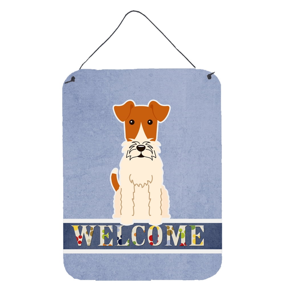 Wire Fox Terrier Welcome Wall or Door Hanging Prints