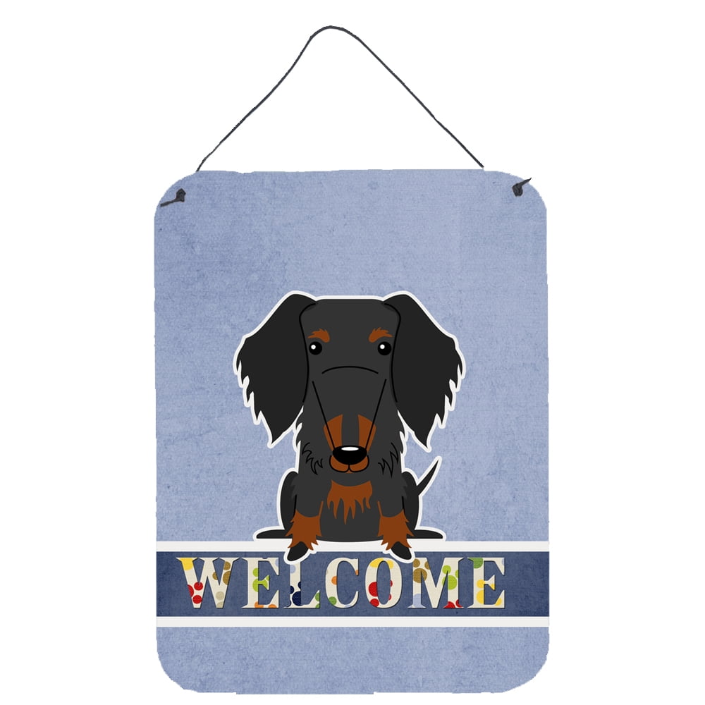 Wire Haired Dachshund Black Tan Welcome Wall or Door Hanging Prints