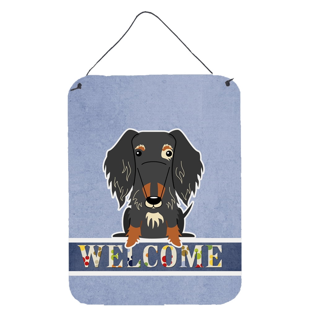 Wire Haired Dachshund Dapple Welcome Wall or Door Hanging Prints