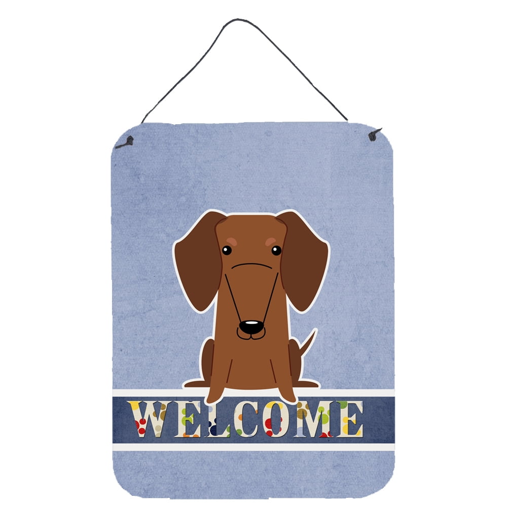 Dachshund Red & Brown Welcome Wall or Door Hanging Prints