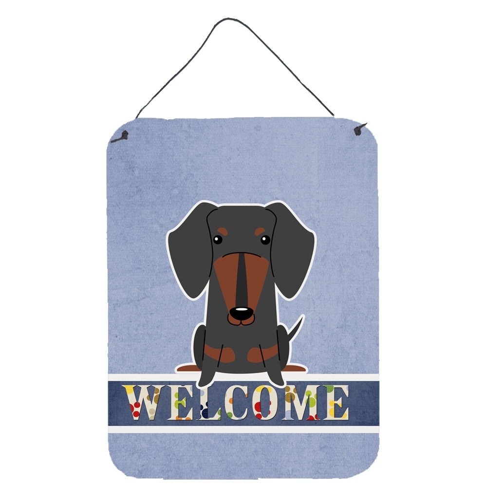 Dachshund Black Tan Welcome Wall or Door Hanging Prints