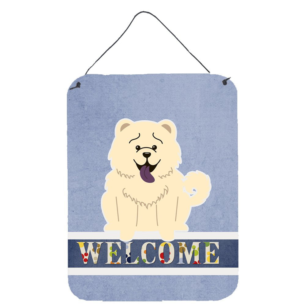 Chow Chow White Welcome Wall or Door Hanging Prints