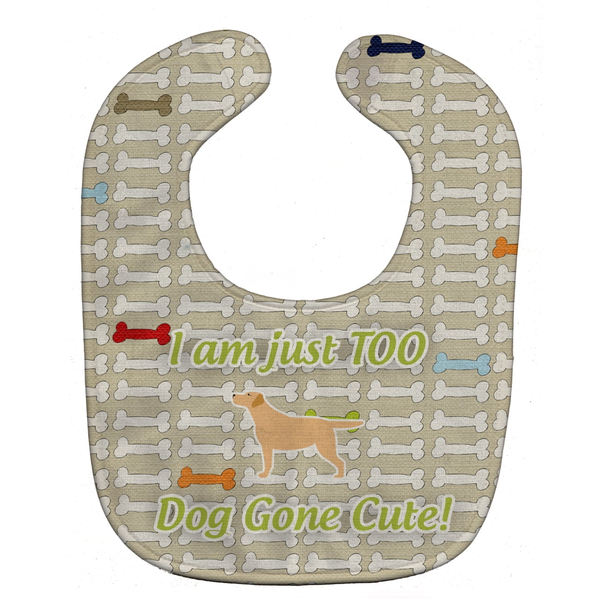 Yellow Labrador Retriever Dog Gone Cute Baby Bib