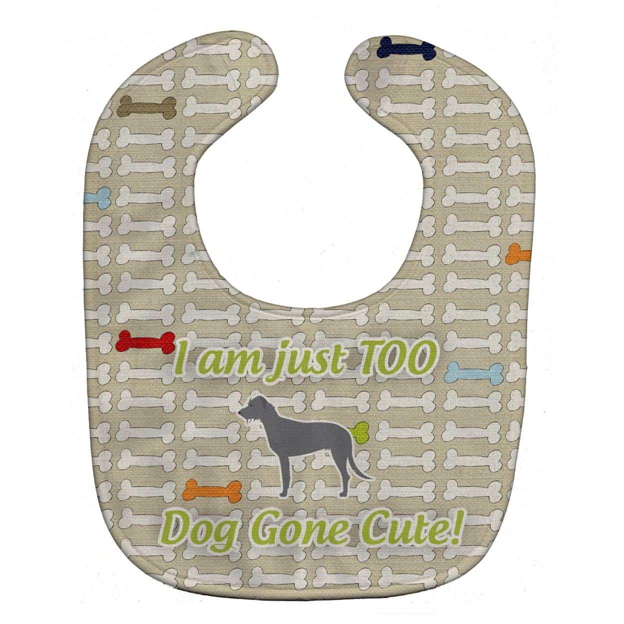 Irish Wolfhound Dog Gone Cute Baby Bib