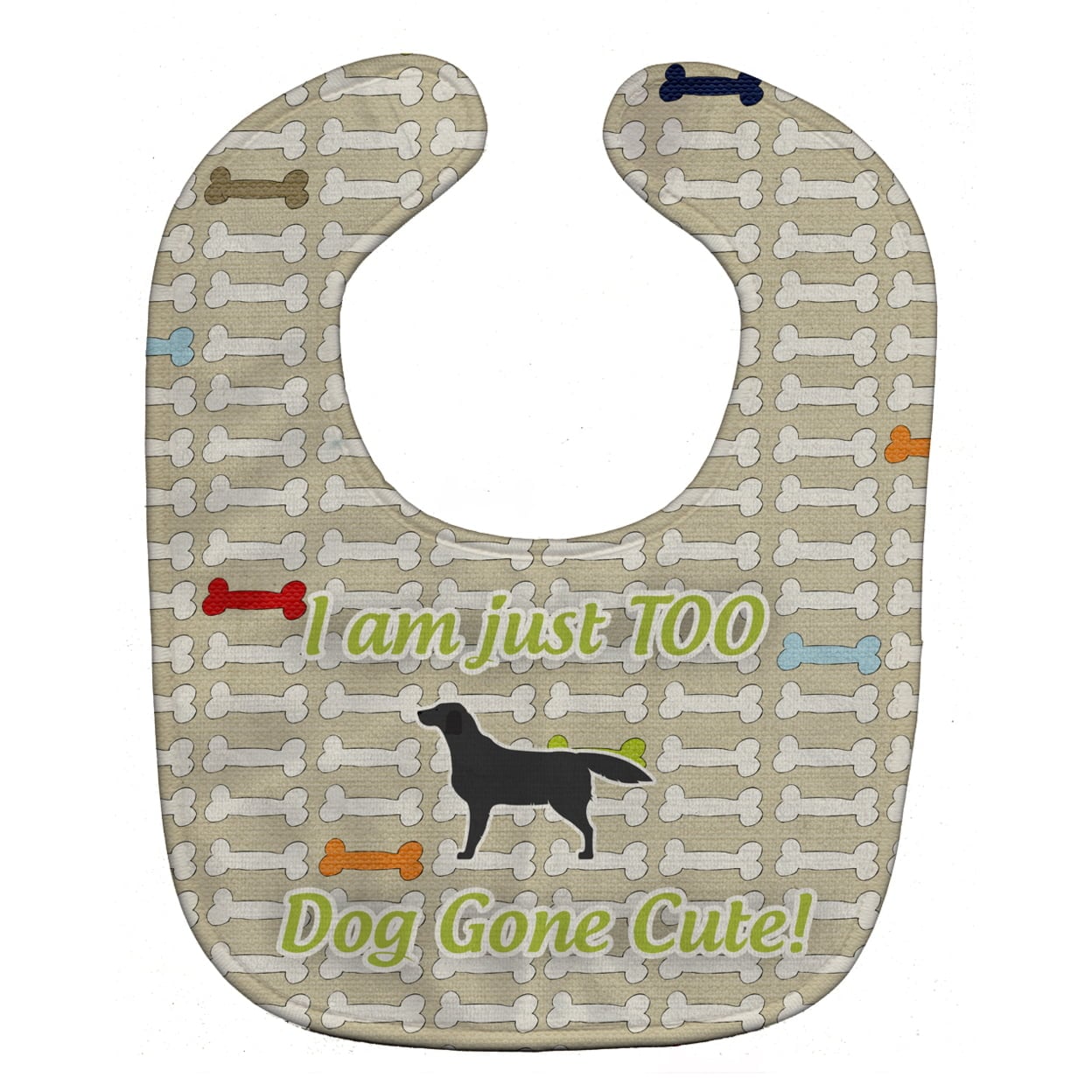 Black Labrador Retriever Dog Gone Cute Baby Bib
