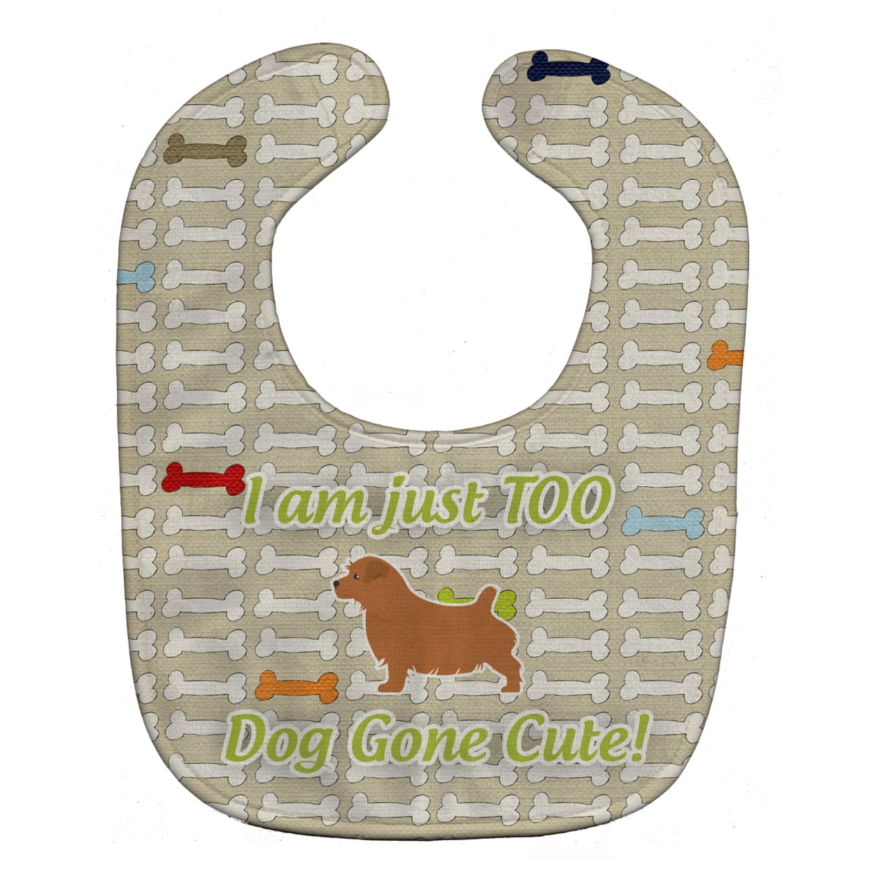 Norfolk Terrier Dog Gone Cute Baby Bib