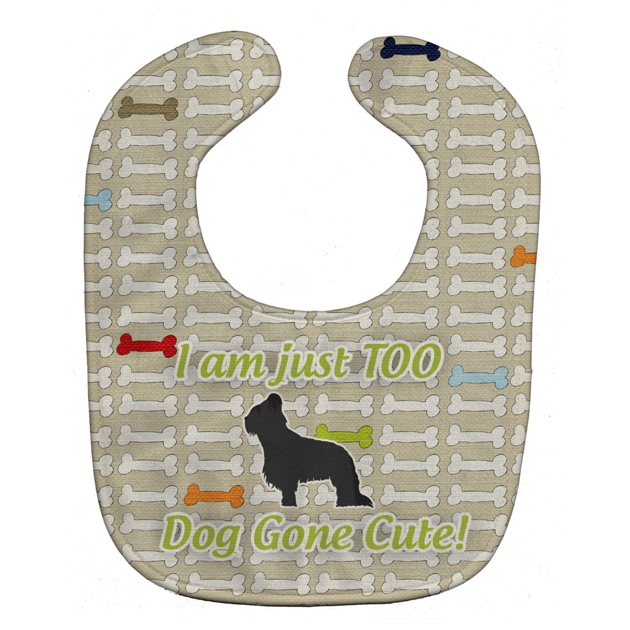 Briard Dog Gone Cute Baby Bib