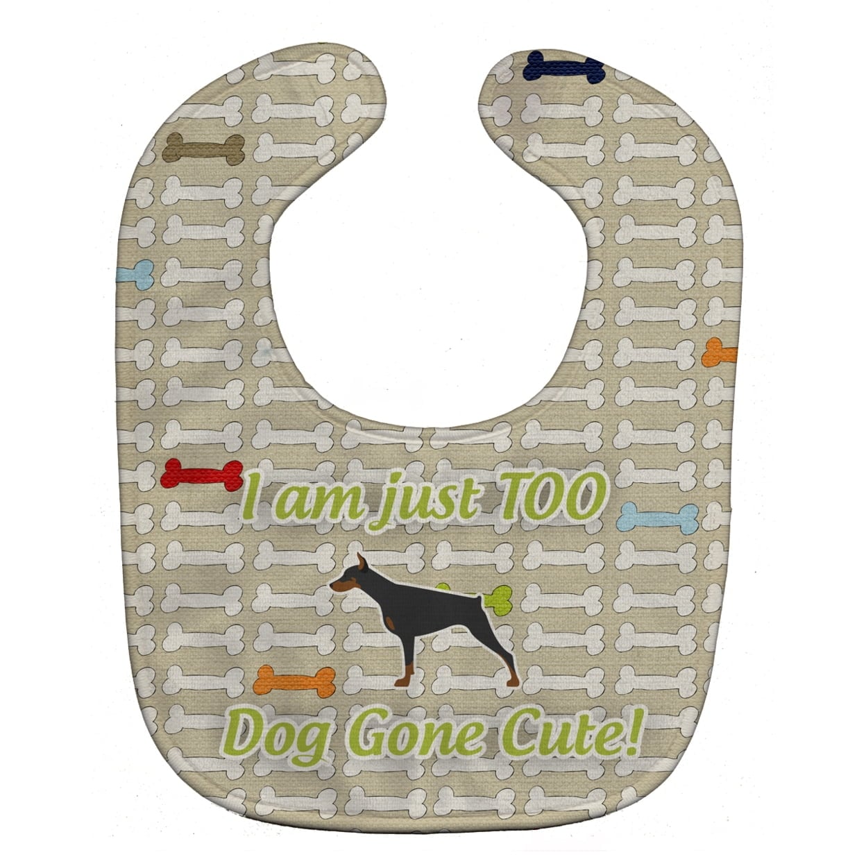 Doberman Pinscher Dog Gone Cute Baby Bib