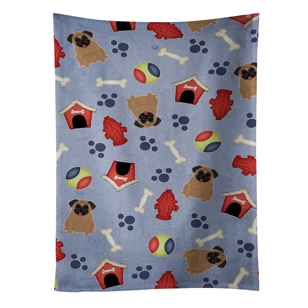 Dog House Collection Pug Brown Kitchen Towel