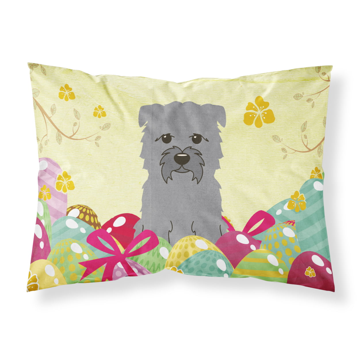 BB6059PILLOWCASE Easter Eggs Glen of Imal Grey Fabric Standard Pillowcase