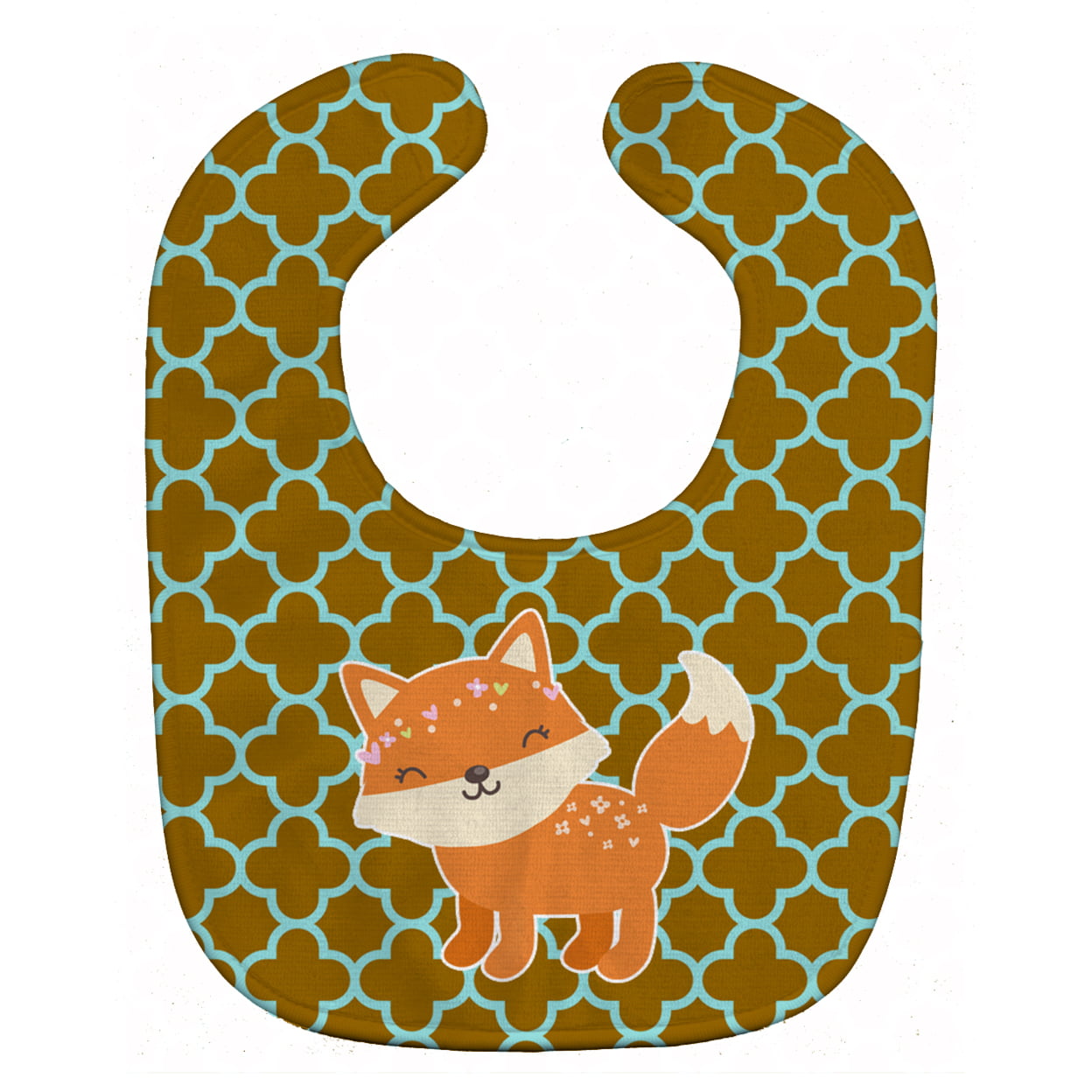 BB6939BIB Fox on Quatrafoil Baby Bib