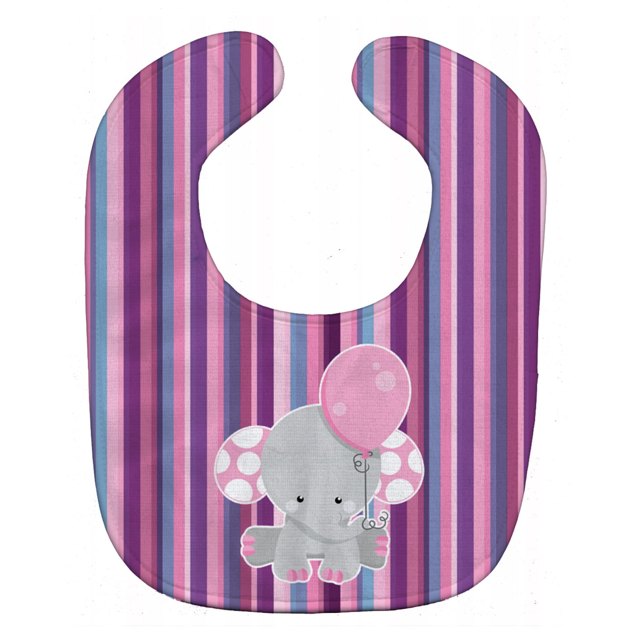 Elephant on Stripes Baby Bib