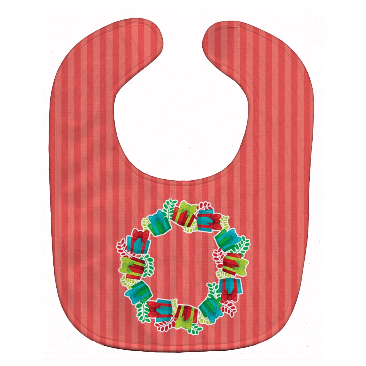 Christmas Wreath Presents Baby Bib