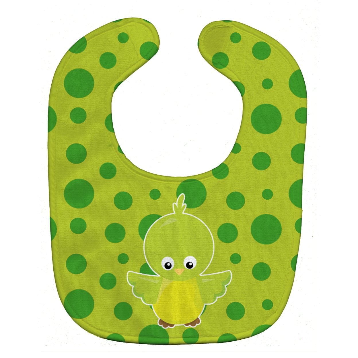 Bird on Green Polkadots Baby Bib