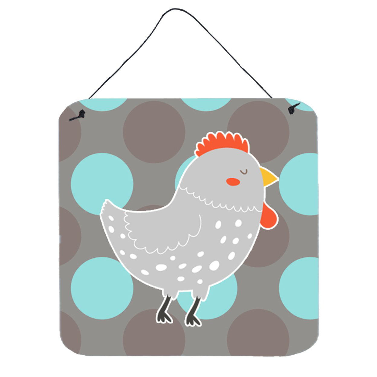 Grey Chicken Wall or Door Hanging Prints