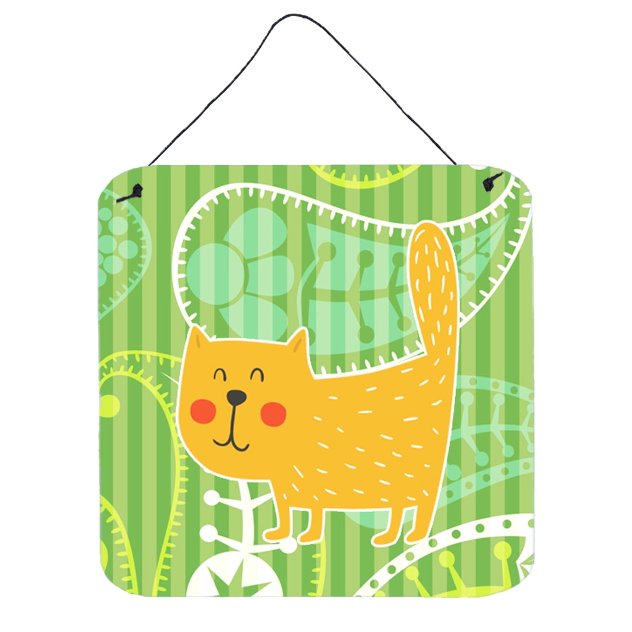 Cat on Paisley Wall or Door Hanging Prints