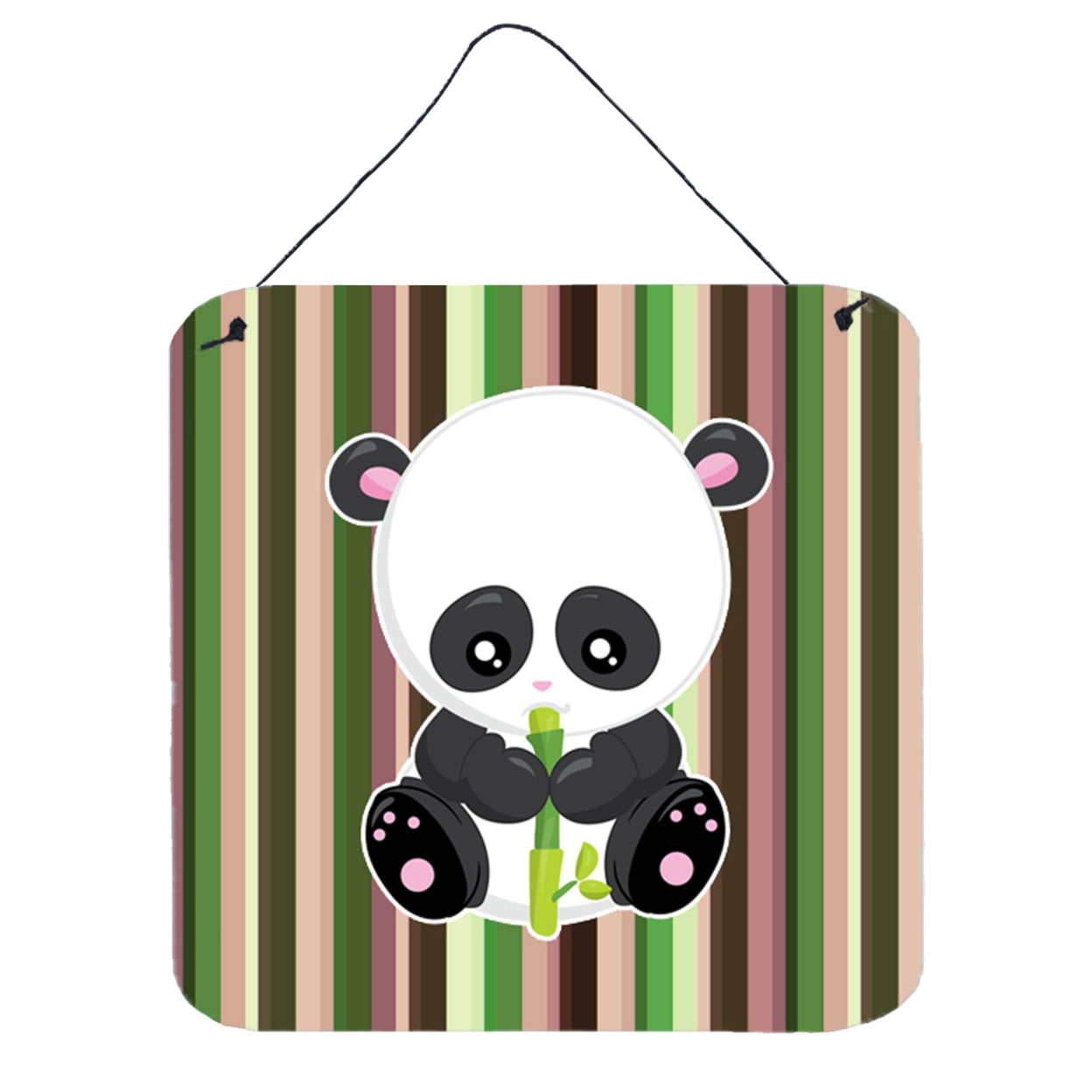 Bamboo Flute Panda Wall or Door Hanging Prints