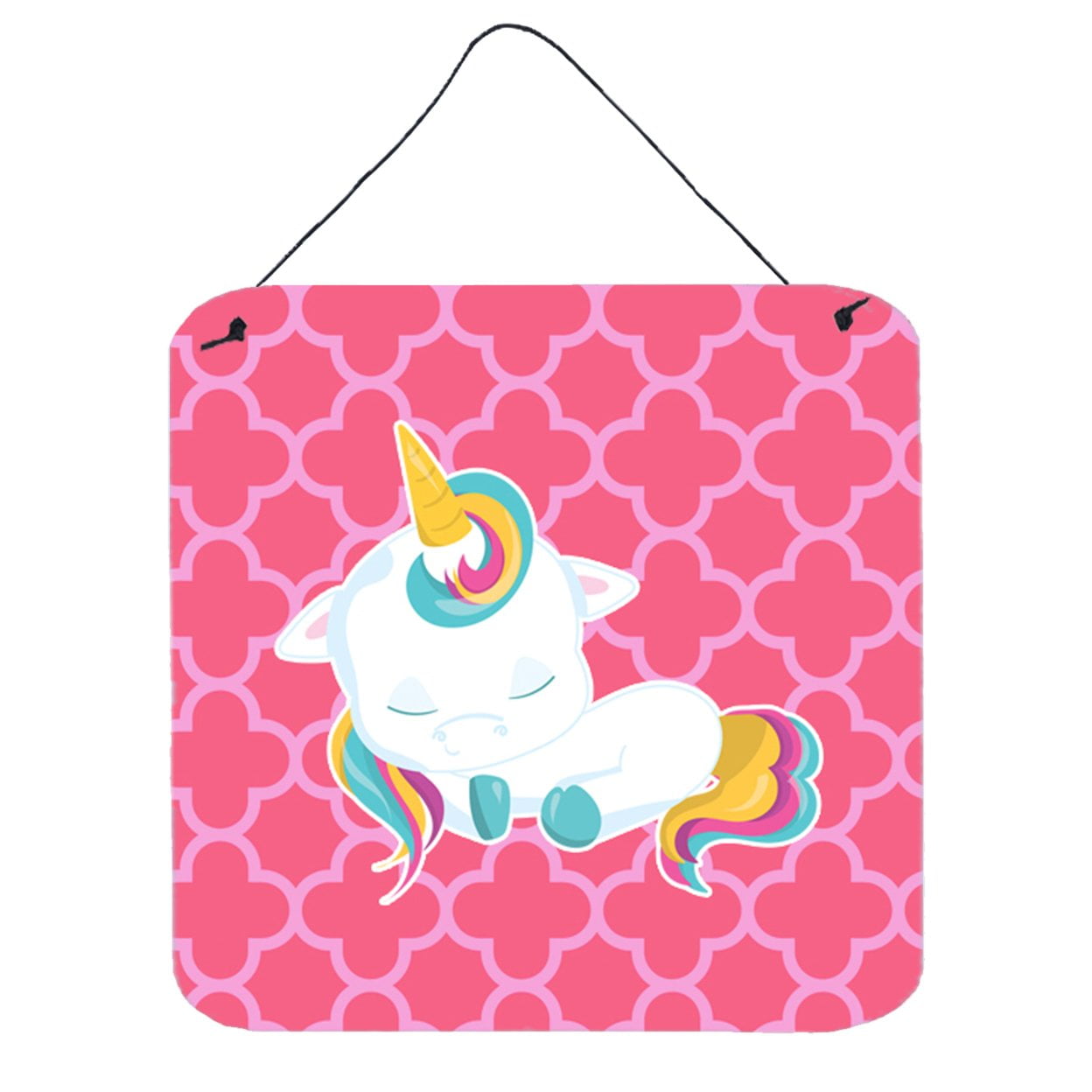 Quatrafoil Pink Unicorn Wall or Door Hanging Prints