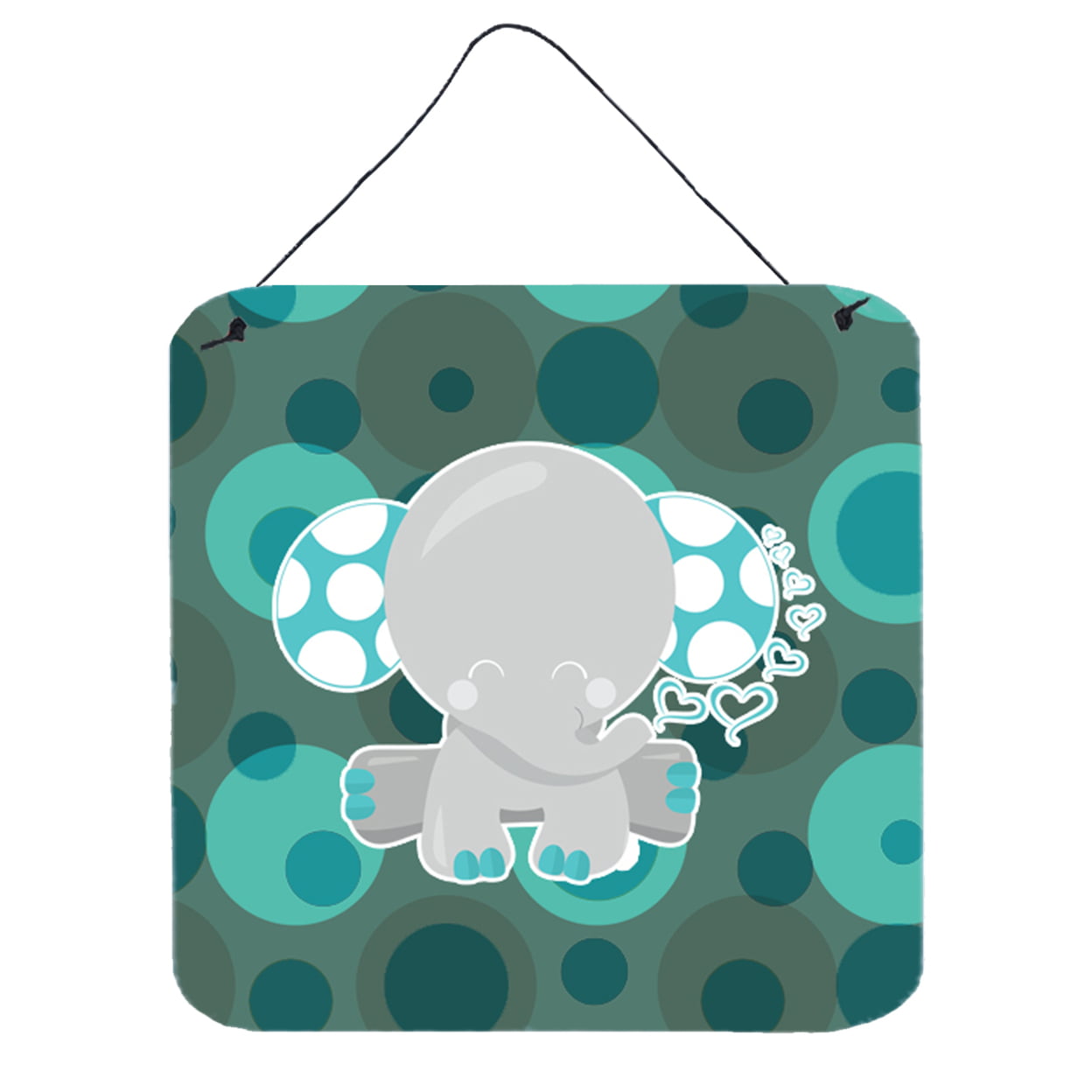 Polkadot Naptime Elephant Wall or Door Hanging Prints