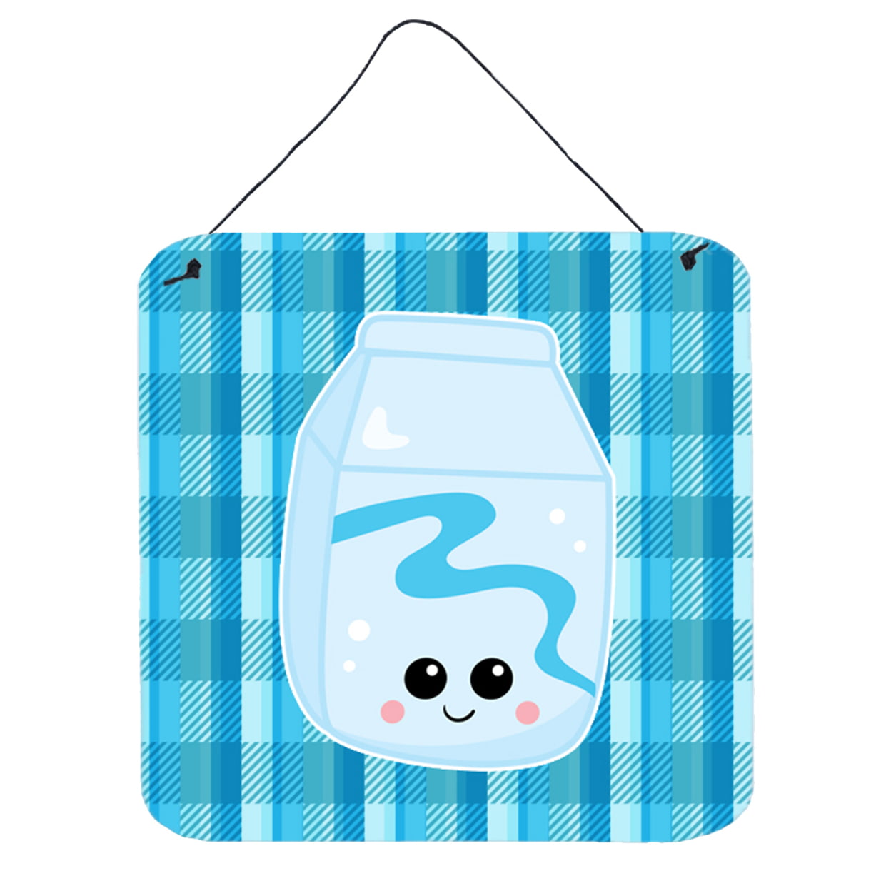 Blue Plaid & Milk Wall or Door Hanging Prints