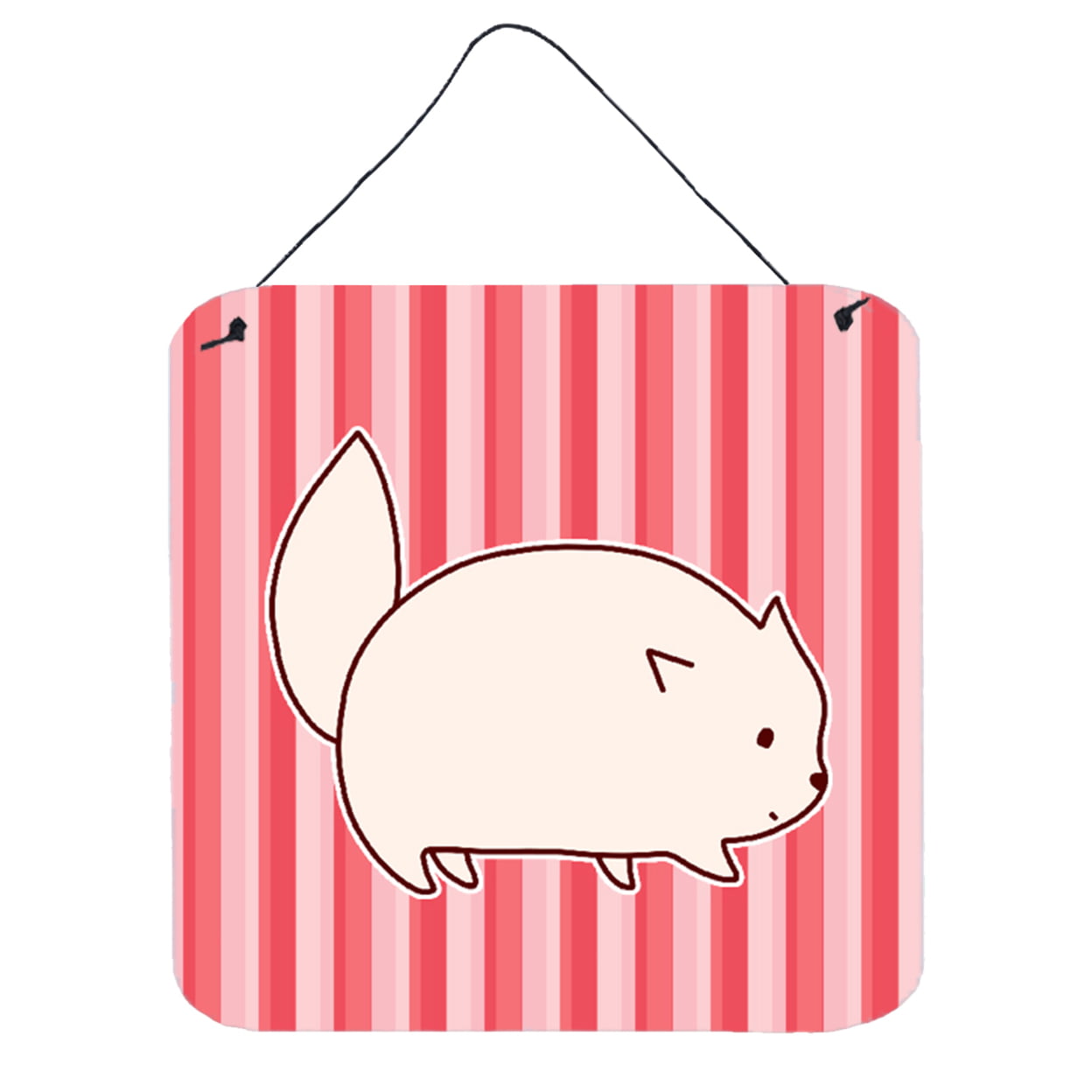 Cat Pink Stripes Wall or Door Hanging Prints