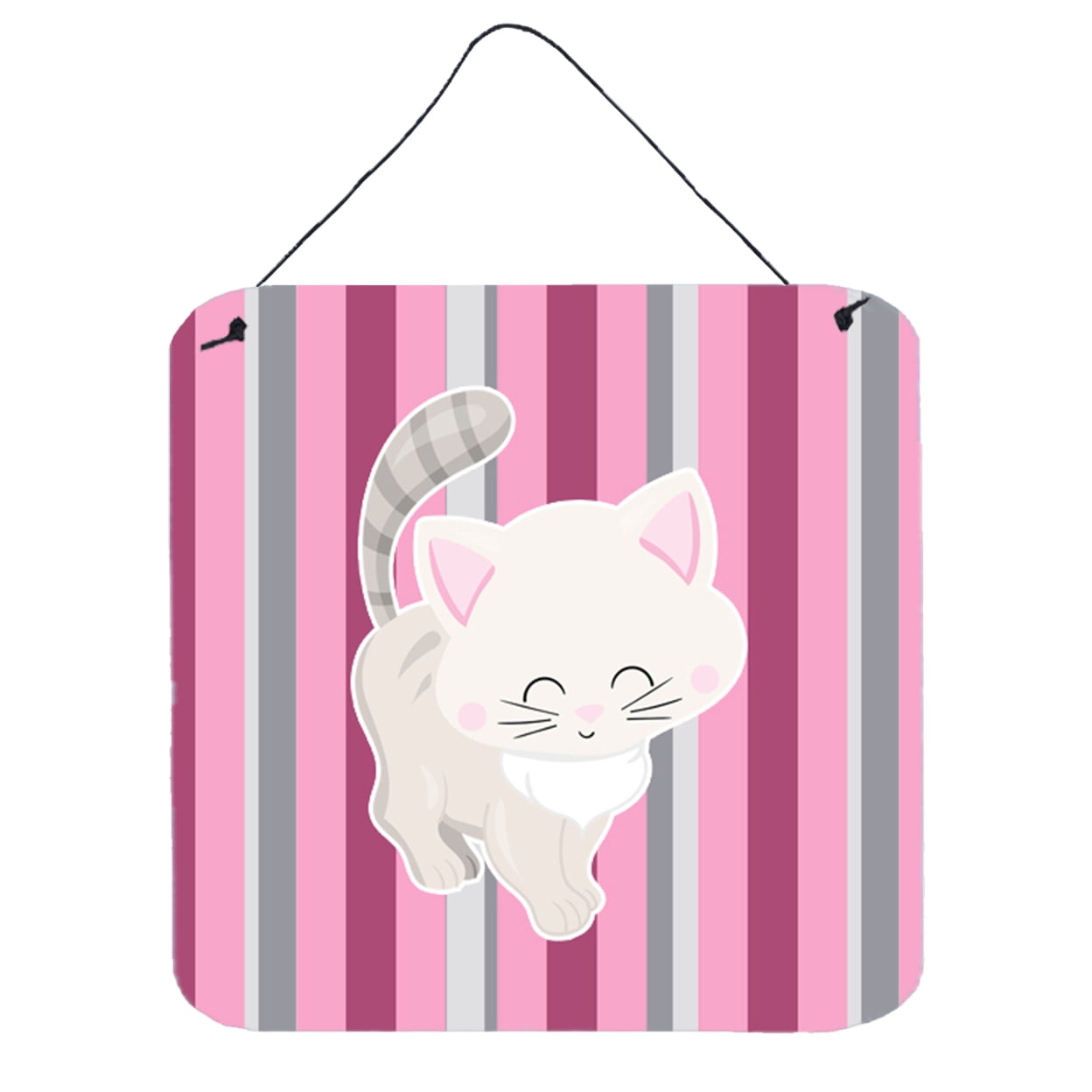 Kitten Cat Pink & Gray Wall or Door Hanging Prints