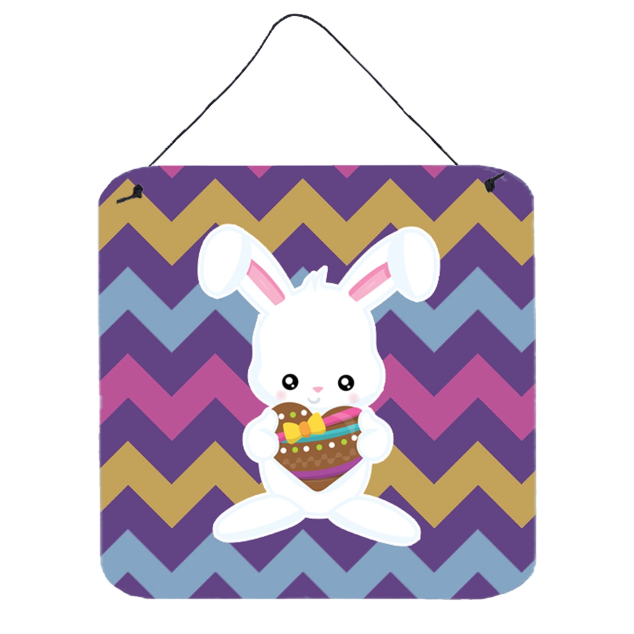Easter Rabbit with Chocolate Heart Wall or Door Hanging Prints