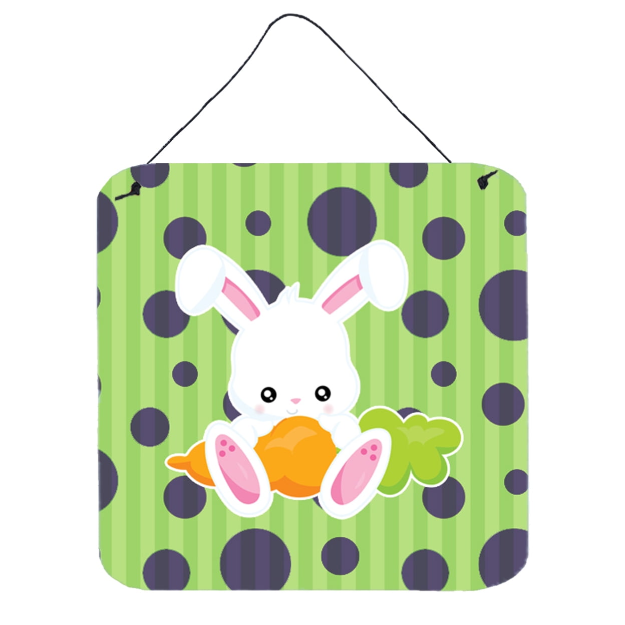 BB6903DS66 Easter Polkadot Rabbit Wall or Door Hanging Prints