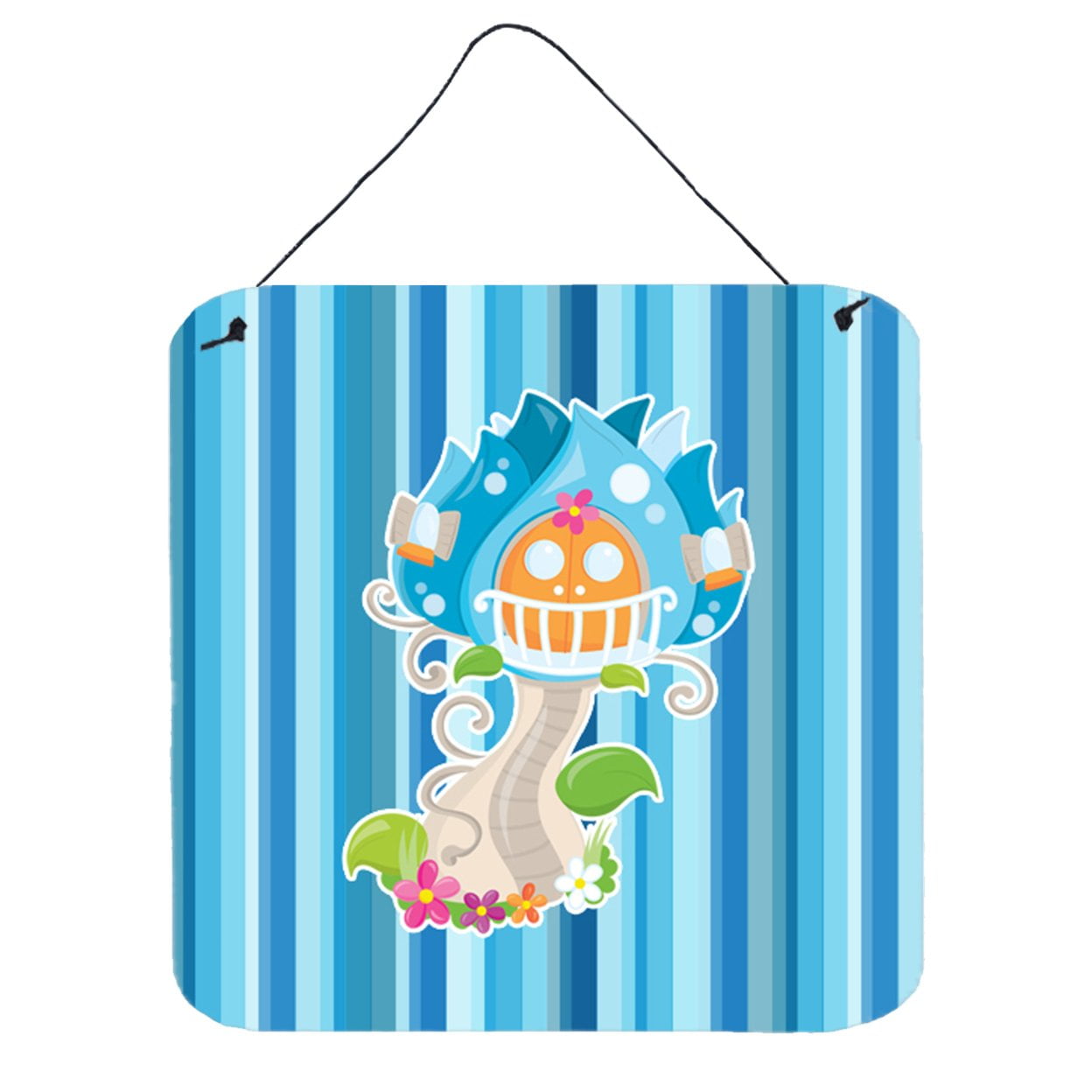 Fairy House Blue Stripes Wall or Door Hanging Prints