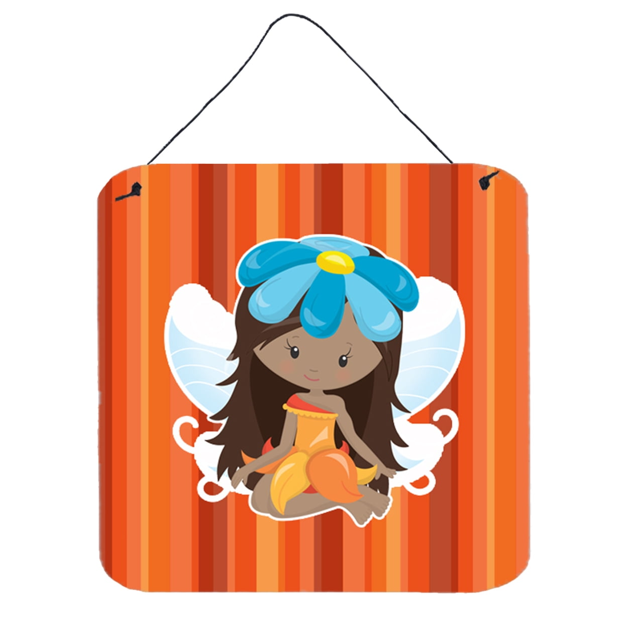 Fairy Orange Stripes Wall or Door Hanging Prints