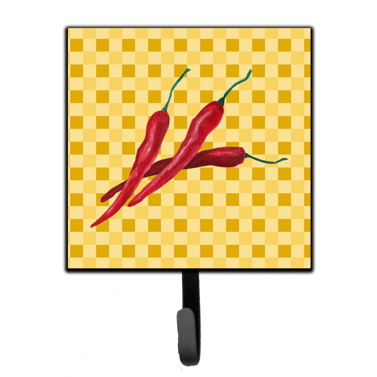 Chili Peppers on Basketweave Leash or Key Holder