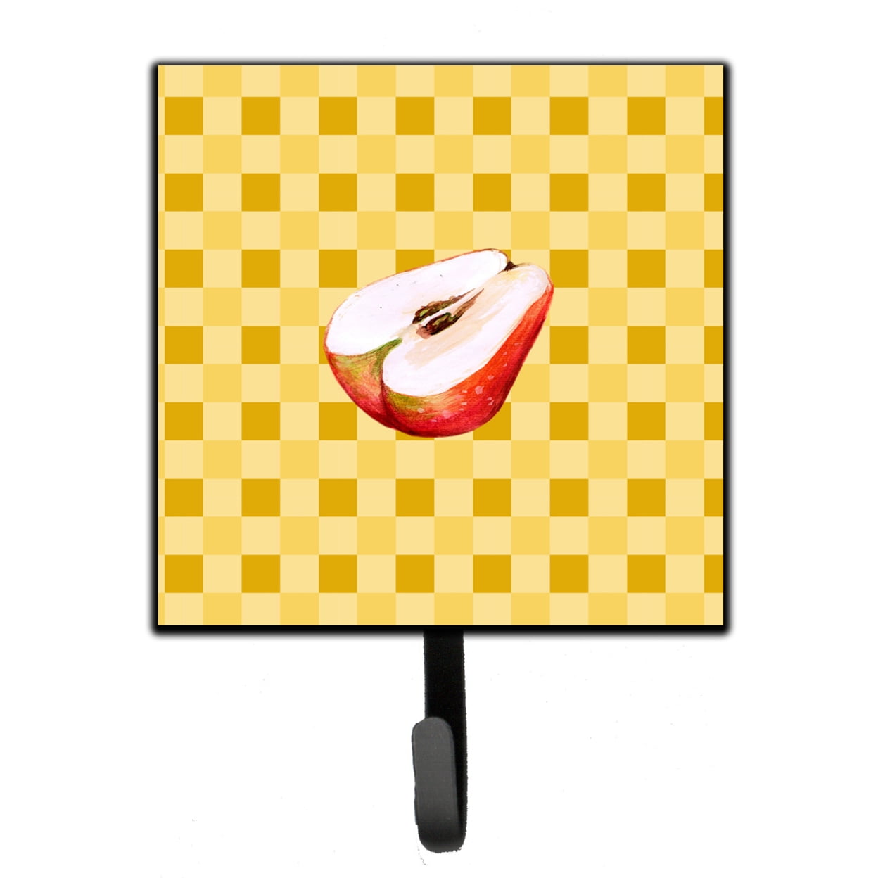 Sliced Apple on Basketweave Leash or Key Holder
