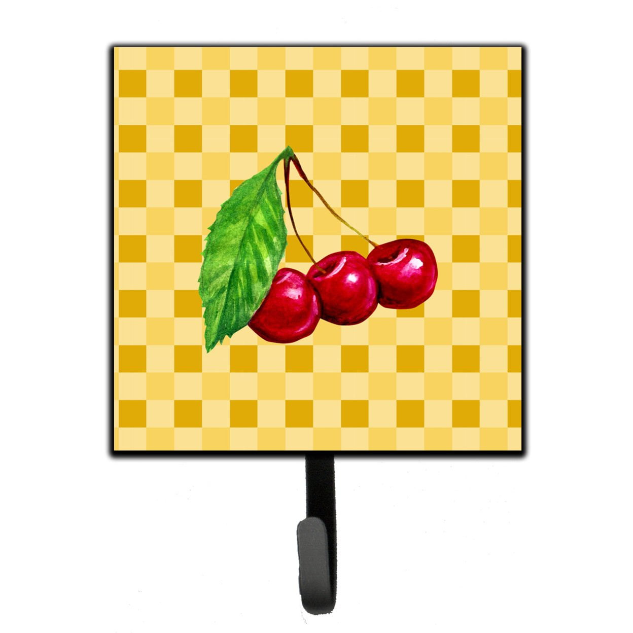 Cherries on Basketweave Leash or Key Holder