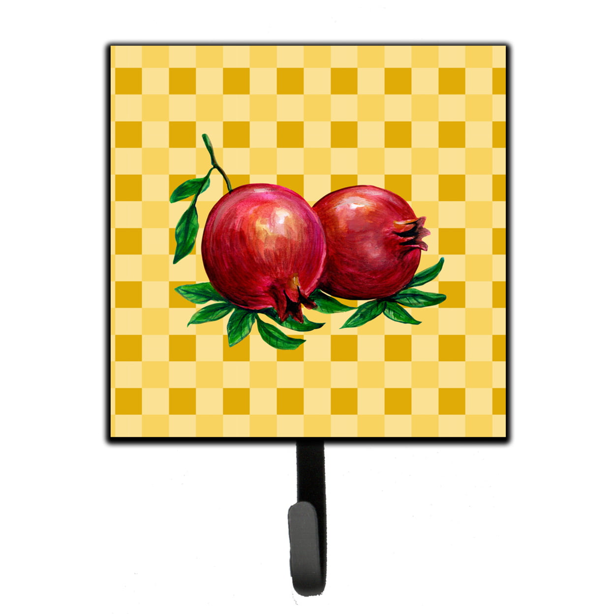 Whole Pomegranates on Basketweave Leash or Key Holder