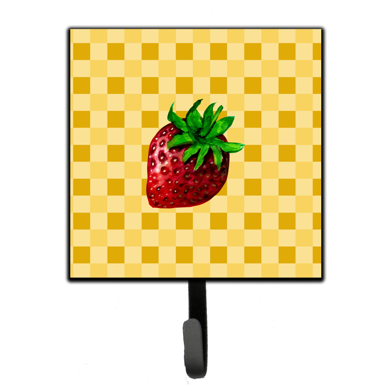 Strawberry on Basketweave Leash or Key Holder