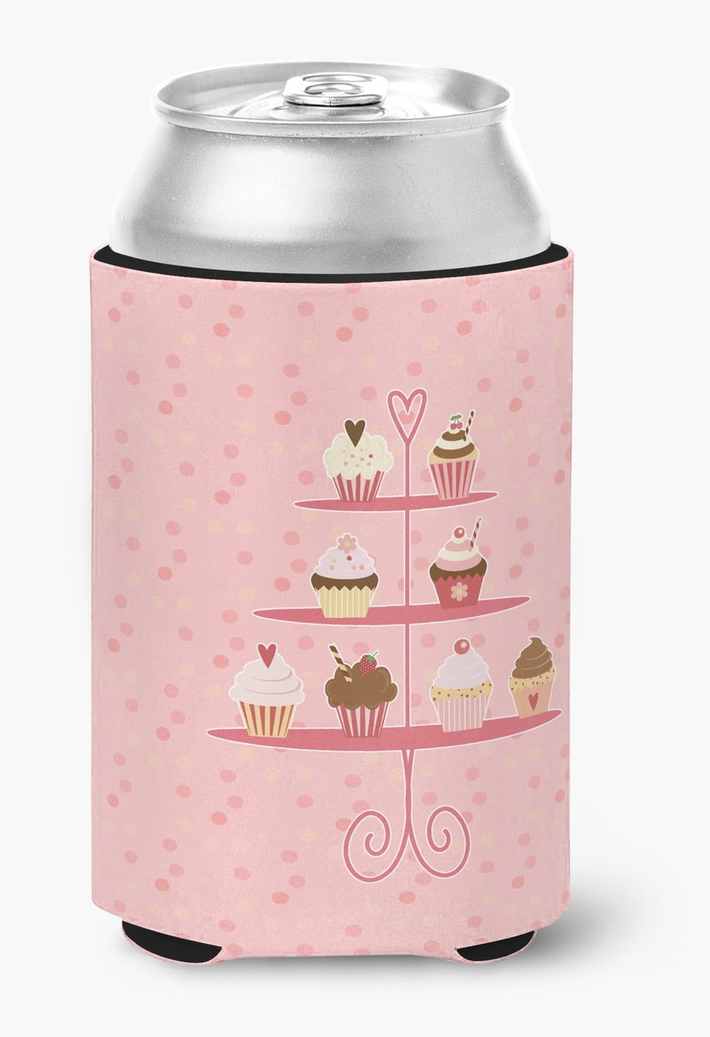 Cupcakes 3 Tier Pink Can or Bottle Hugger
