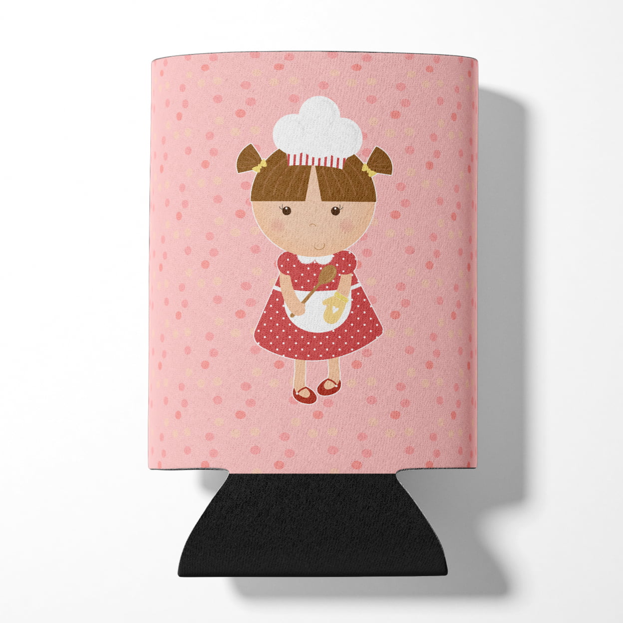 BB7277CC Baker Brunette on Pink Can or Bottle Hugger