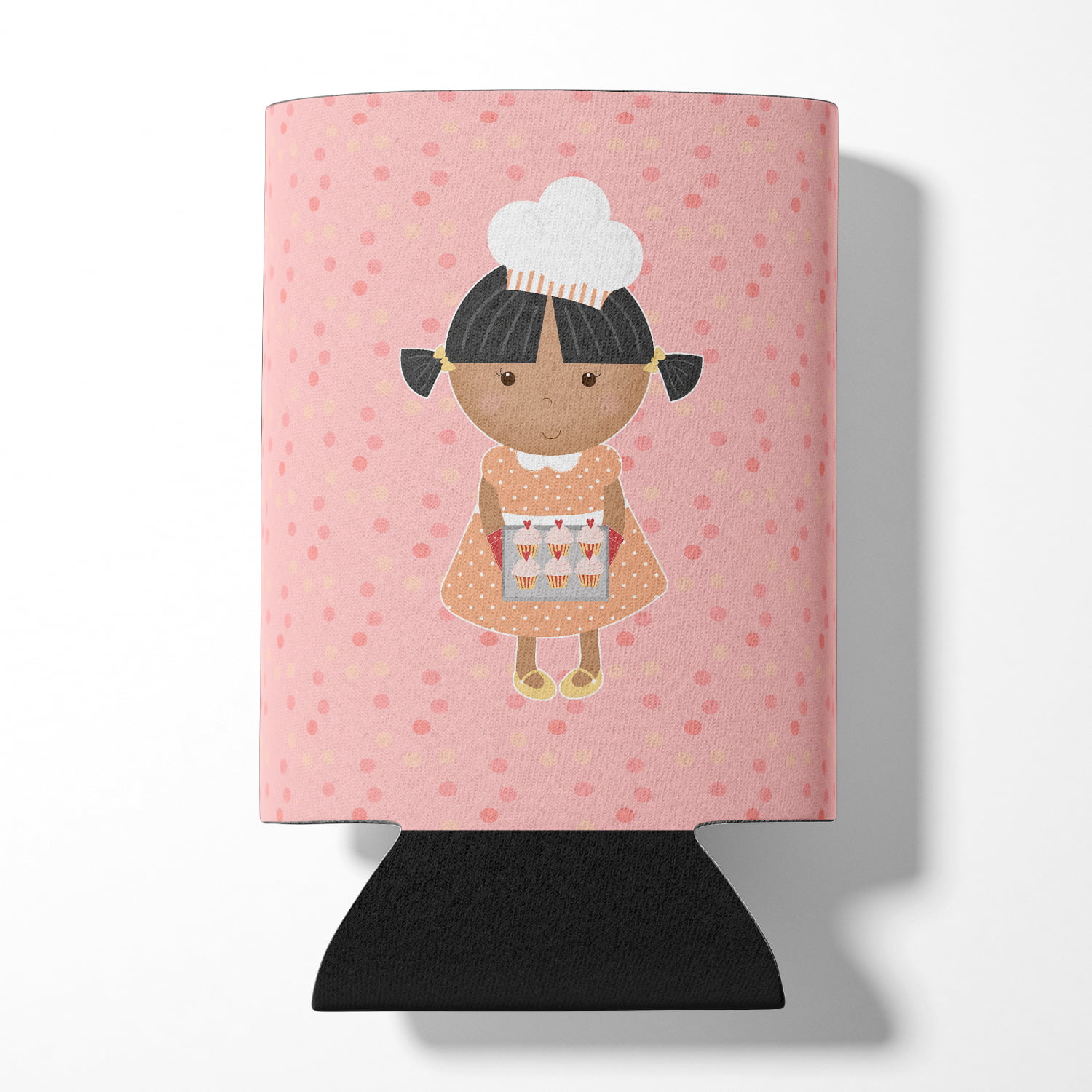 Baker African American on Pink Can or Bottle Hugger