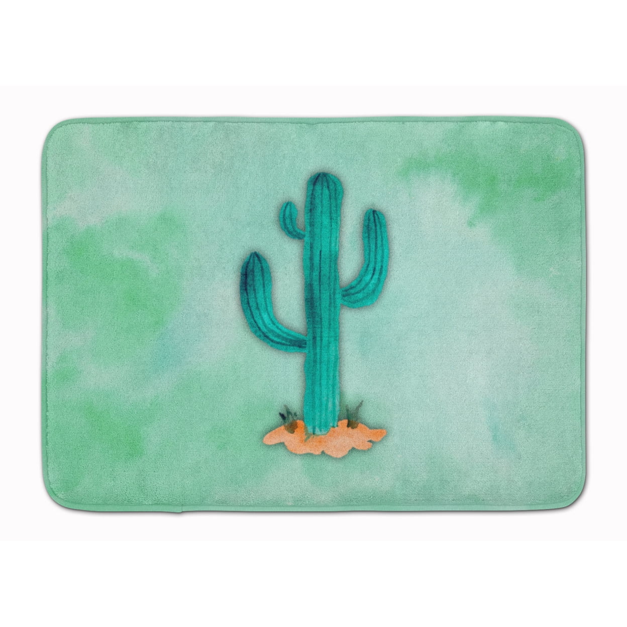 Western Cactus Watercolor Machine Washable Memory Foam Mat
