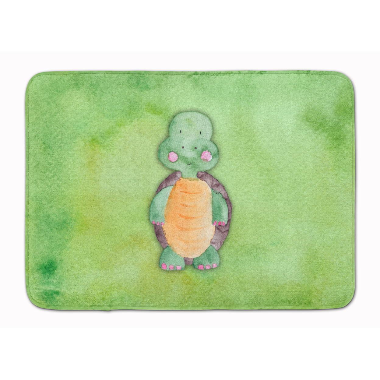 BB7382RUG Turtle Watercolor Machine Washable Memory Foam Mat