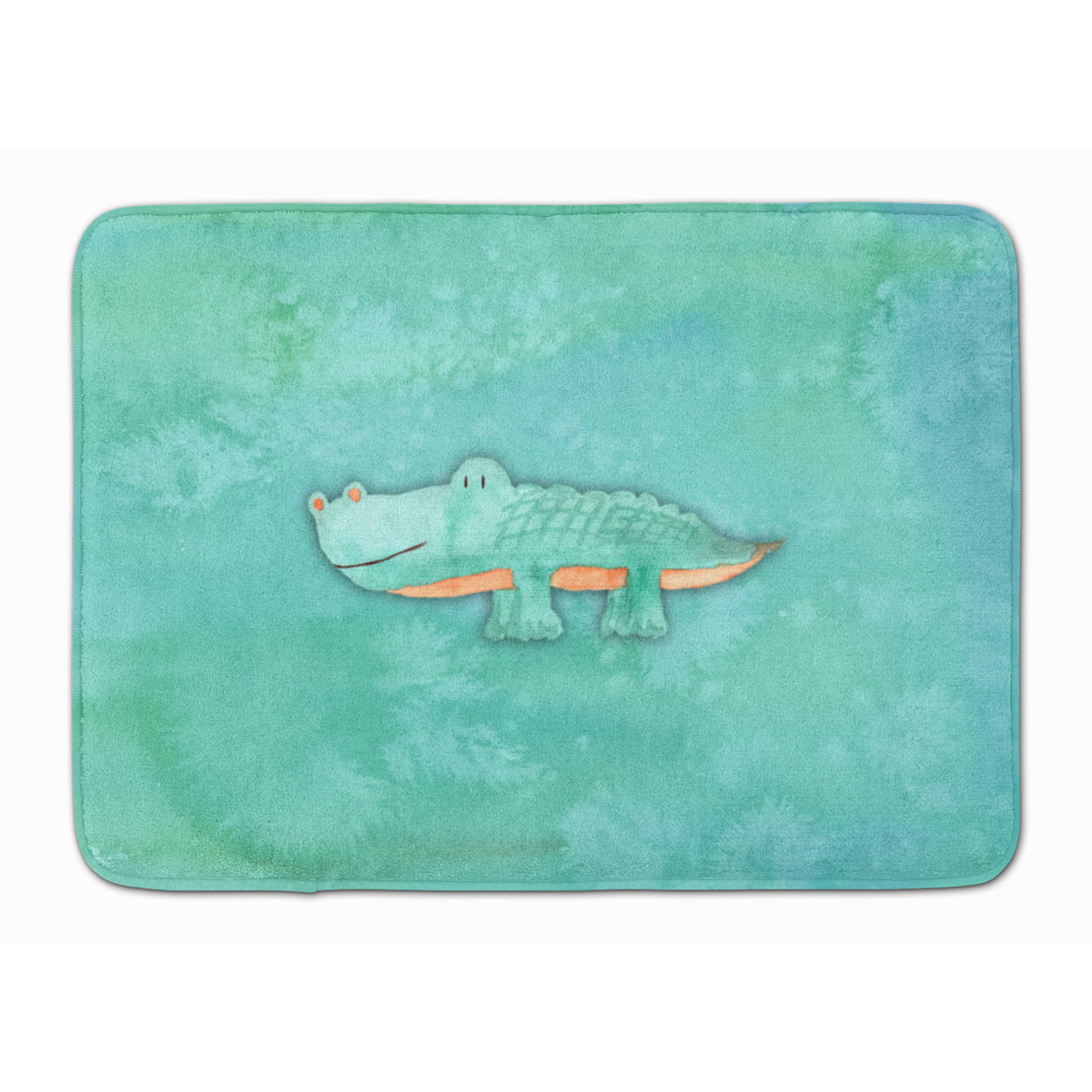 BB7385RUG Alligator Watercolor Machine Washable Memory Foam Mat