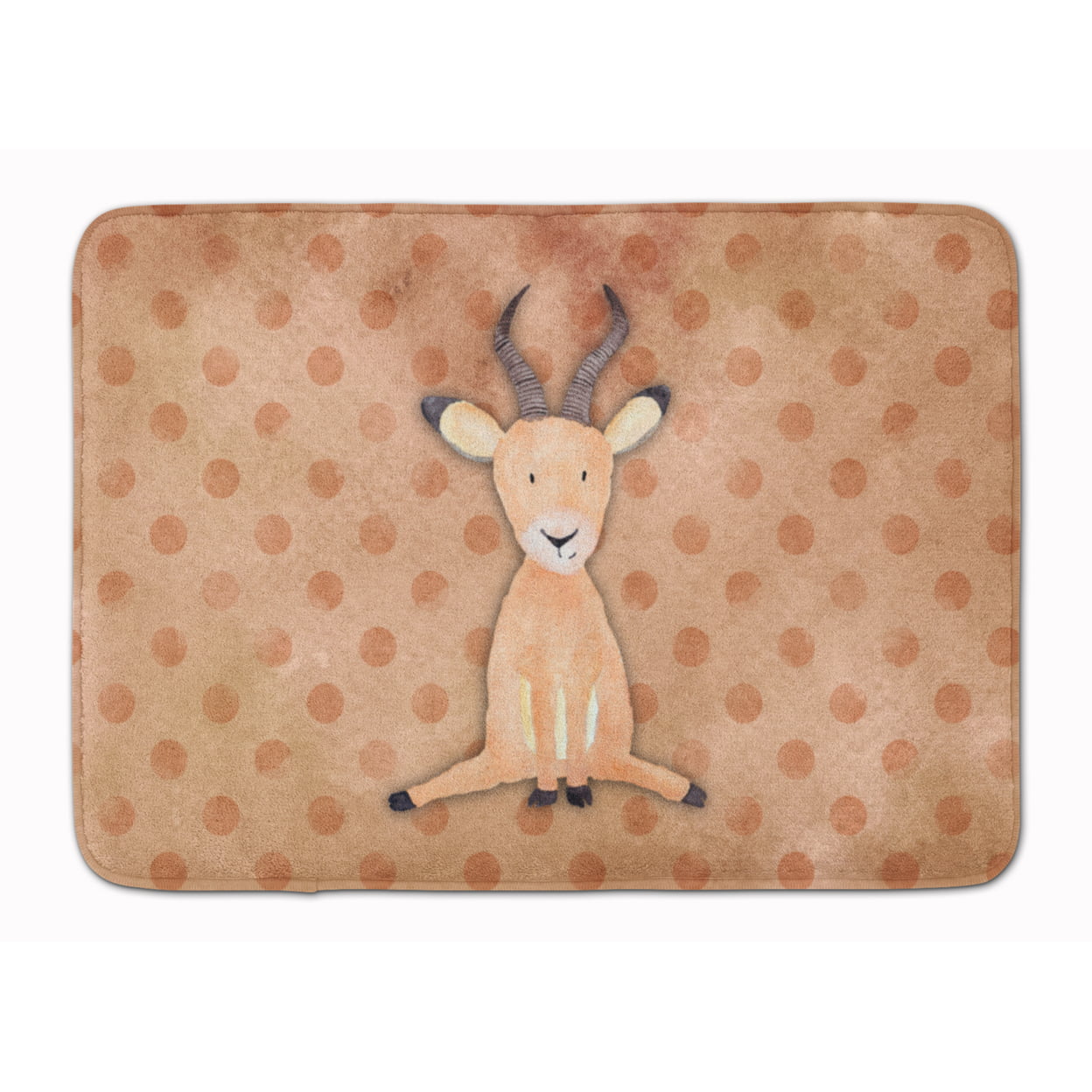 BB7391RUG Polkadot Antelope Watercolor Machine Washable Memory Foam Mat